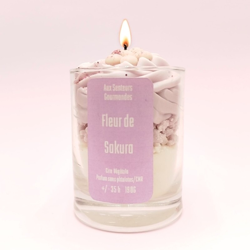 Bougie chantilly -  Parfum fleur de Sakura (cerisier japonais)