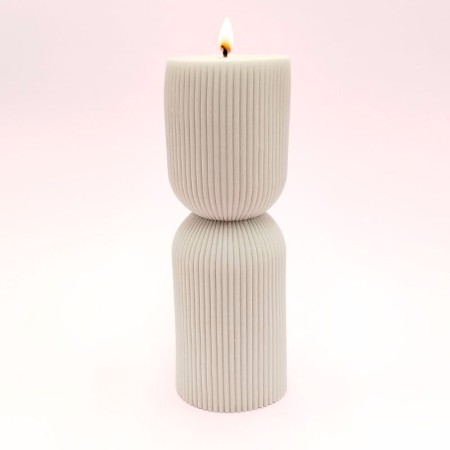 Bougie Décorative Louise - Sans Parfum - Gris