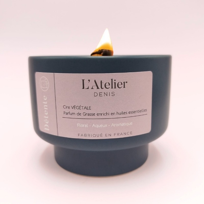 Bougie parfumée "Détente" - Parfum romarin & lavande