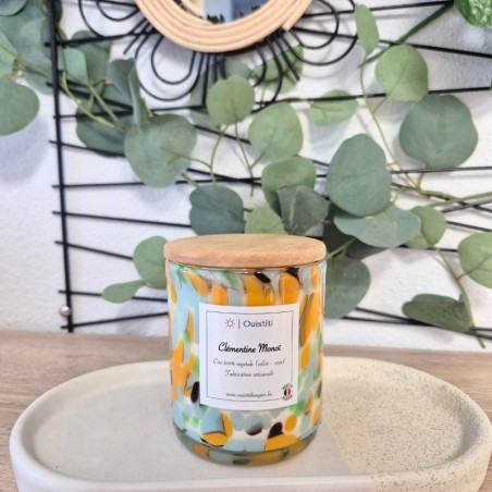 Bougie Classique Tachetée - Parfum Clémentine Monoï