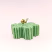 Bougie flocon vert - Parfum vanille Bougie flocon vert - Parfum vanille