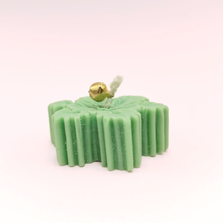 Bougie flocon vert - Parfum vanille