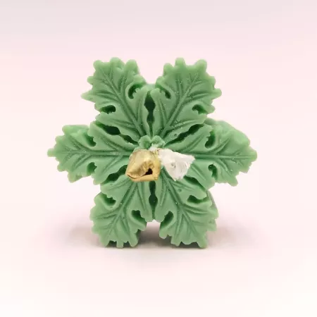 Bougie flocon vert - Parfum vanille