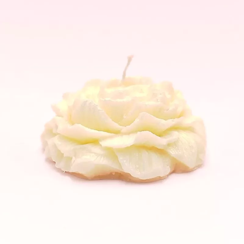 Bougie Rose nacrée - Fleur de coton