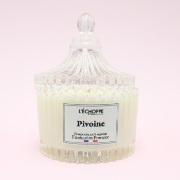 Bougie bonbonnière cirque - Parfum pivoine