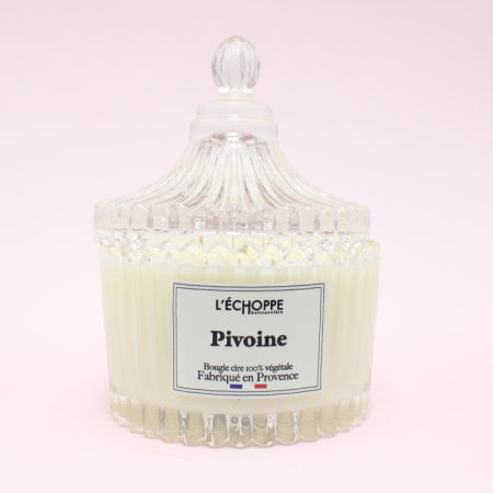 Bougie bonbonnière cirque - Parfum pivoine
