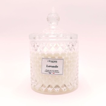 Bougie bonbonnière diamant - Parfum lavande