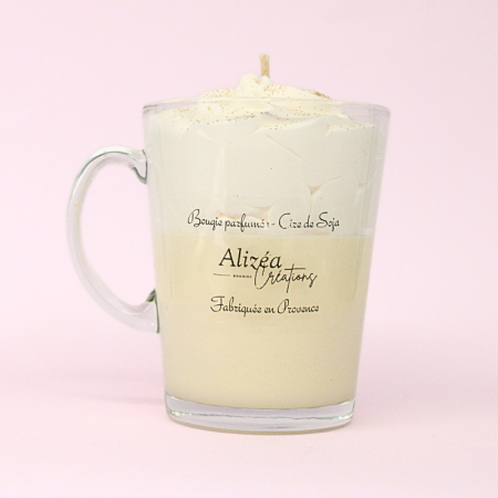 Bougie Tasse Gourmande - Parfum Milkshake Vanille