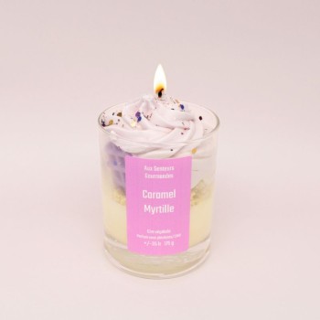 Bougie chantilly - Caramel myrtille