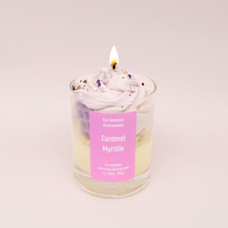 Bougie chantilly - Caramel myrtille