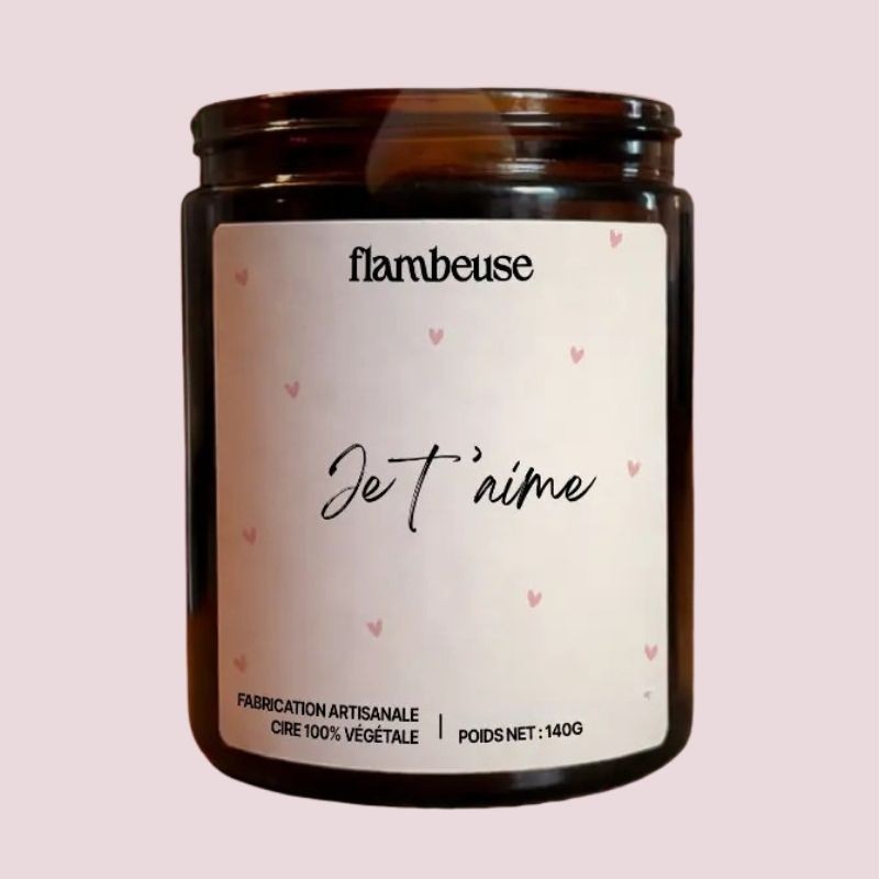 Bougie St Valentin - "Je t'aime"- Parfum fleur de cerisier Bougie St Valentin - "Je t'aime"- Parfum fleur de cerisier