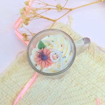 Mini-bougie tasse gourmande - Parfum bonbon sucré