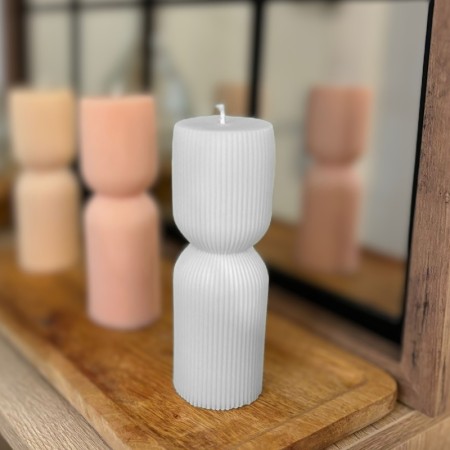 Bougie Décorative Louise - Sans Parfum - Gris