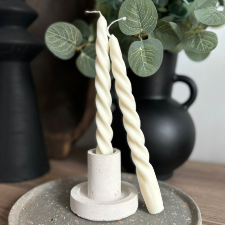 Duo de Chandelles Torsadées - Parfum Ylang Ylang & Jasmin