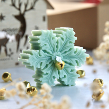 Bougie flocon vert - Parfum sapin