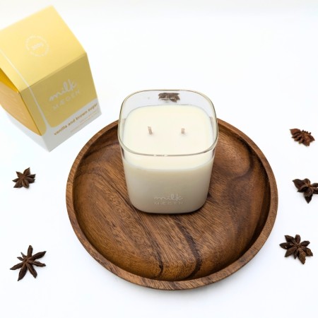 Bougie Milk - Parfum Vanille et Sucre Brun