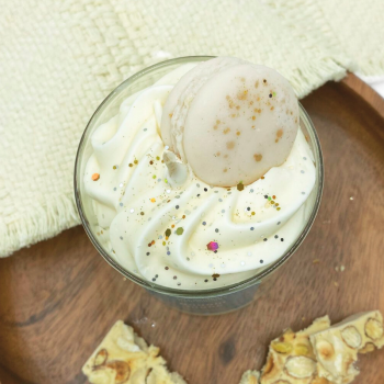 Bougie Chantilly - nougat blanc