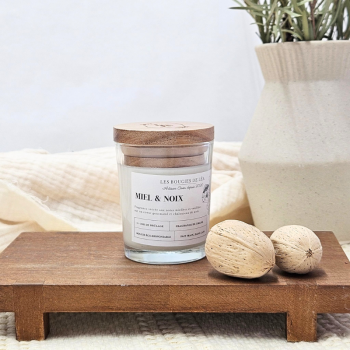 Petite Bougie classique - Parfum miel et noix