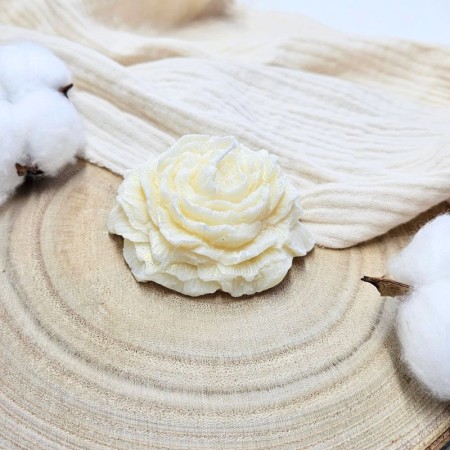 Bougie Rose nacrée - parfum Fleur de coton