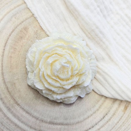 Bougie Rose nacrée - Fleur de coton