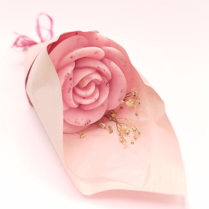 Fondant fleur rose - Parfum framboise litchi